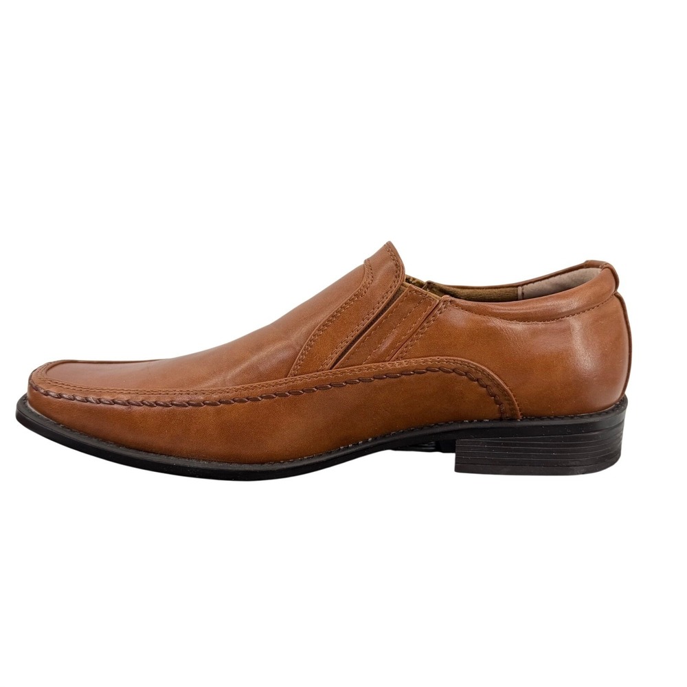 Steve Madden M Linden Dress Shoes Men's Brown Leather Slip On - Size 8
